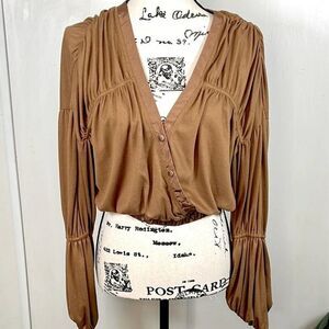 Free People Movement Dakota Long Sleeve Layer Banyan Tree XS